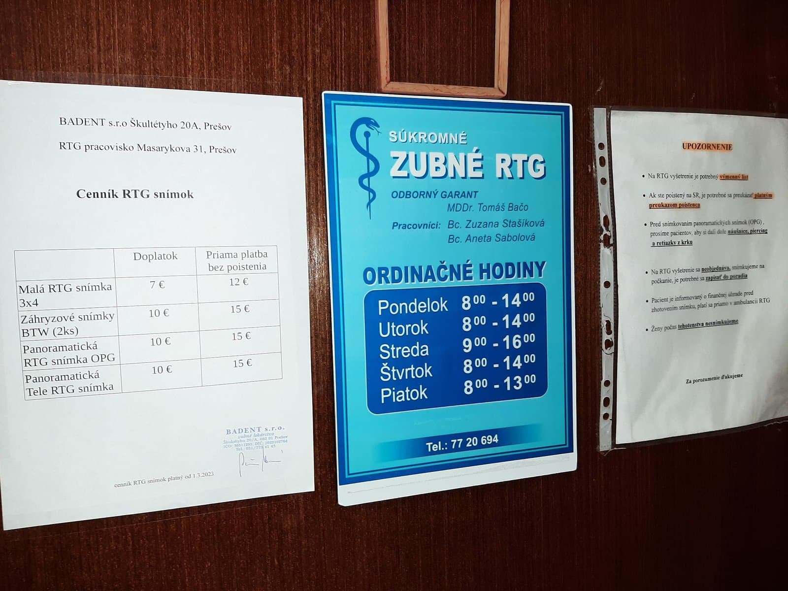 Zubné RTG