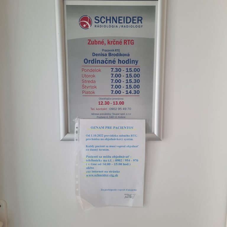 RTG zubné Košice-Terasa